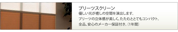 プリーツスクリーンは癒しの光