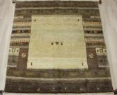 ペルシャギャベ　手織りラグカーペット　ギャベ ラグマット  ウール100%　BT1468(Y)　約150×174cm  世界に1枚だけ ブラウン