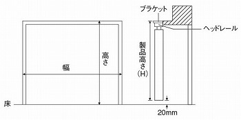 窓枠の外側に取り付ける場合(正面付け)