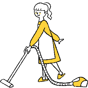 掃除機をかける