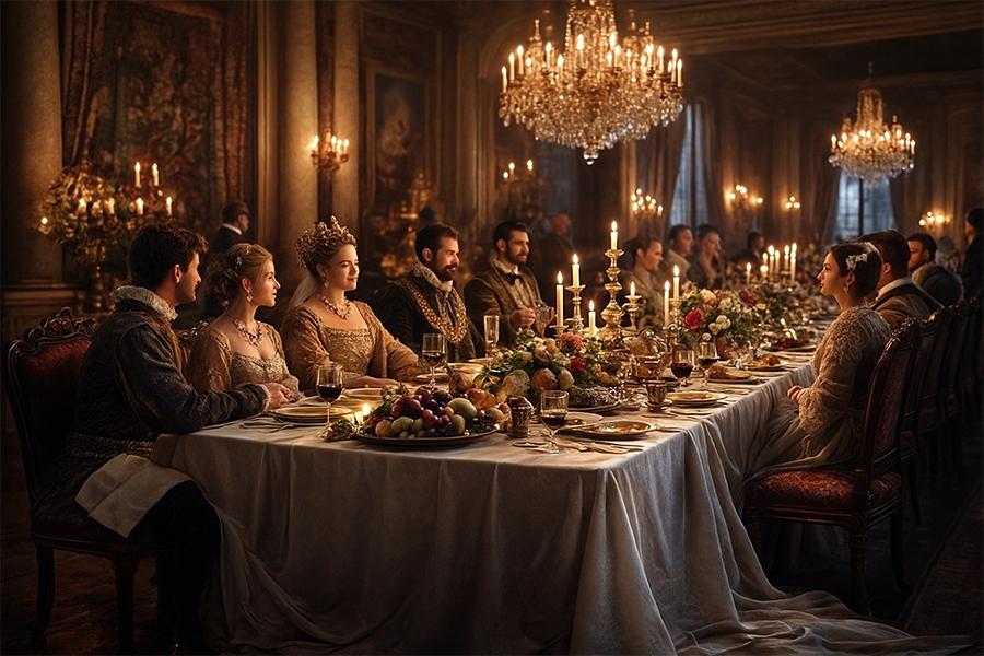 歴史的な食卓のイメージ