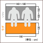 2人掛のソファーの場合