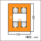 4人掛けの場合