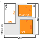 4.5帖 1人部屋のパターン