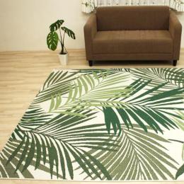 40%OFF 【値下げ中】  【決算セール 対象商品 | 3/28迄】 ベルギー製 輸入カーペット 平織りラグ ボタニカル柄 ラグマット スター19433(Y) STAR #19433 フラットウィルトン オールシーズンラグ