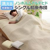 キルティング 肌掛け布団 イブル 掛布団 洗える クラウド柄 綿100% シングルサイズ 約140×190cm カルム 肌掛布団(I) 洗濯機OK ケット