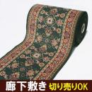 オーダー廊下敷きカーペット　ラリスタン(Y)滑り止め加工付き　切り売り　グリーン ヒートショック対策