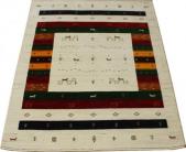 インドギャベ ギャベ絨毯 ギャッベ ウール ギャベマット ラグサイズ ロリバフ LB-1715 NA (Y) 約205×255cm ナチュラル マルチ アイボリー